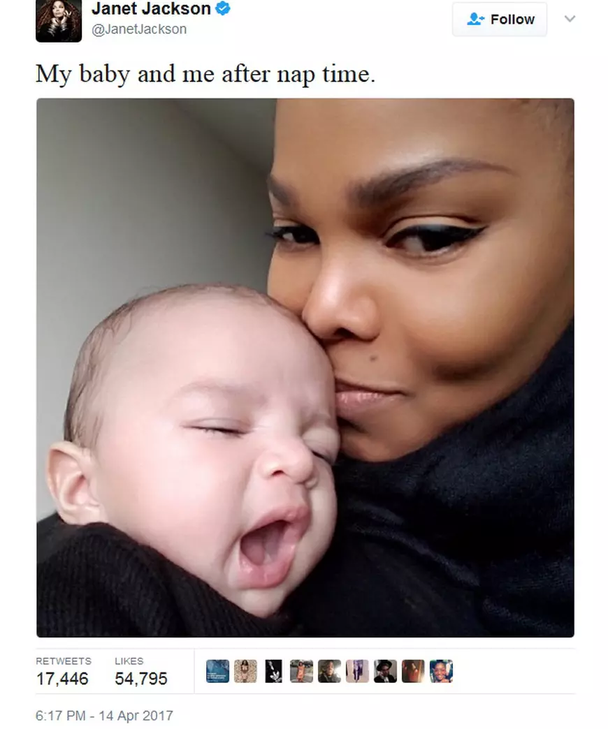 Janet Jackson a publicat prima fotografie cu băiețelul ei