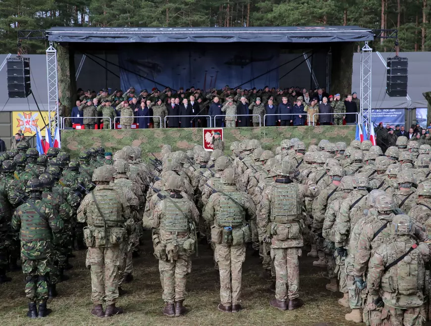 NATO a început desfășurarea unui batalion multinaţional în Polonia. 120 de militari români, detașați în apropiere de Kaliningrad