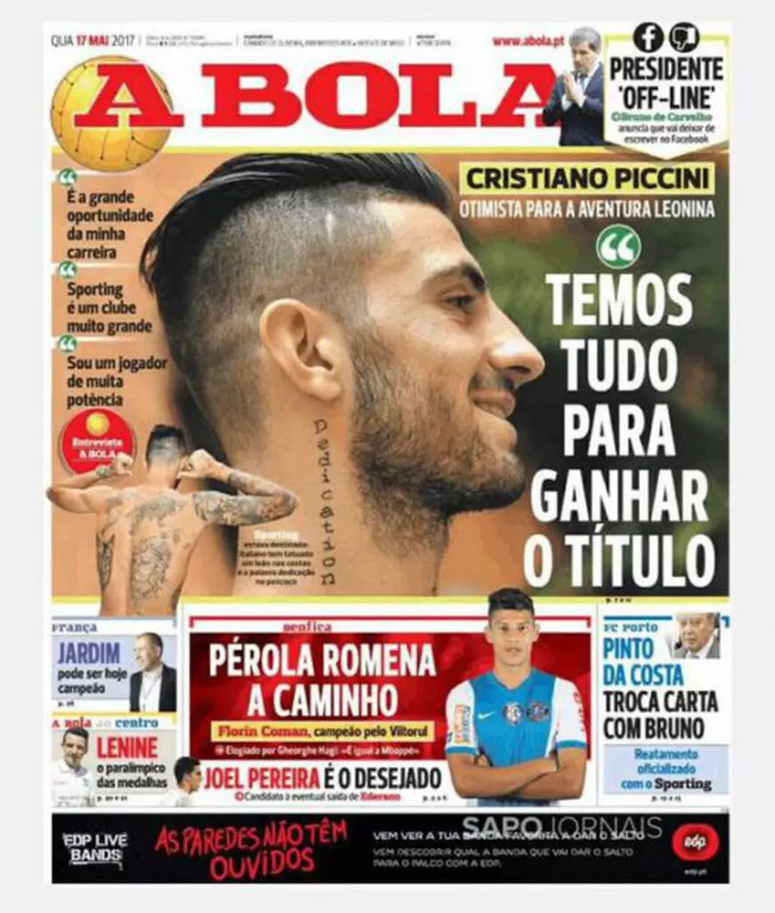 Prima pagină din „A Bola”