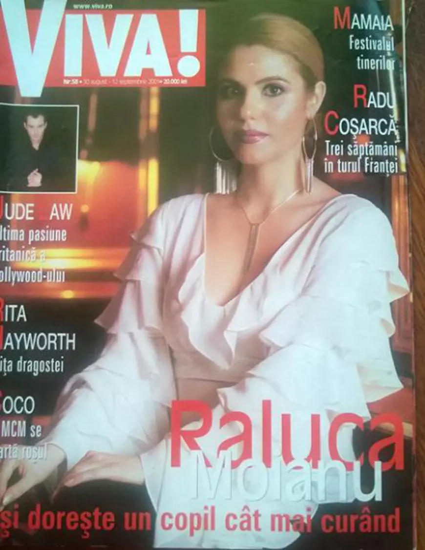Raluca Moianu, pe coperta revistei Viva! 2001. Puțini sunt cei care își amintesc cum arăta atunci vedeta