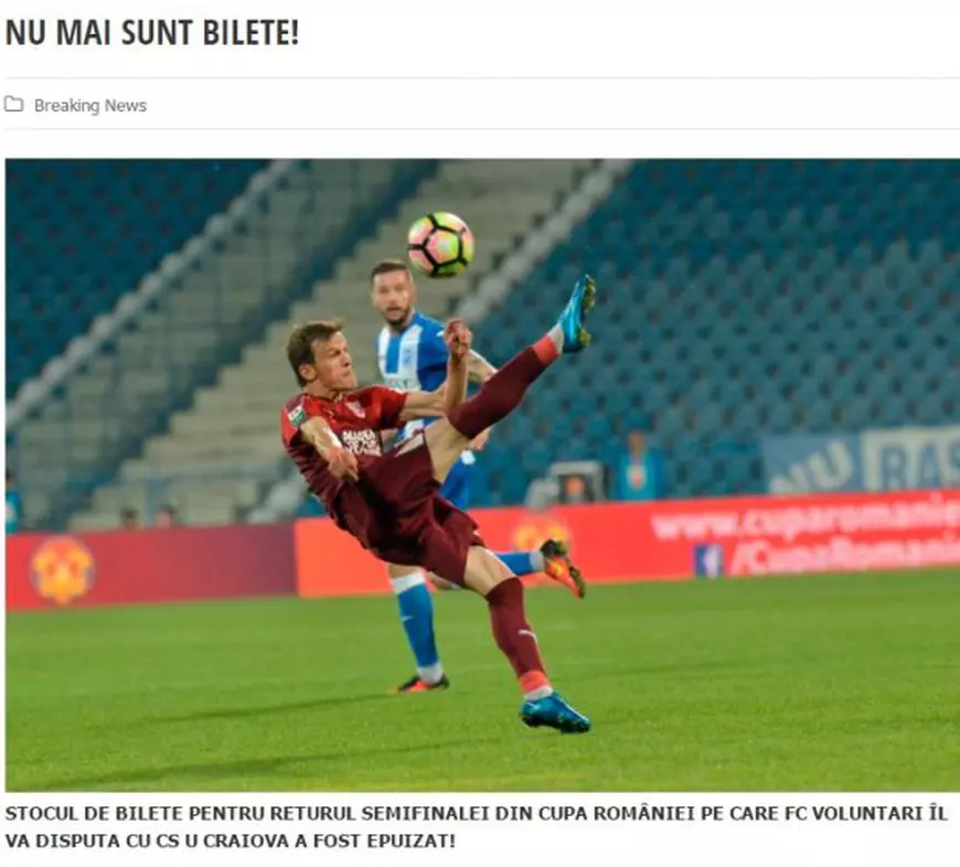 Mesajul celor de la FC Voluntari