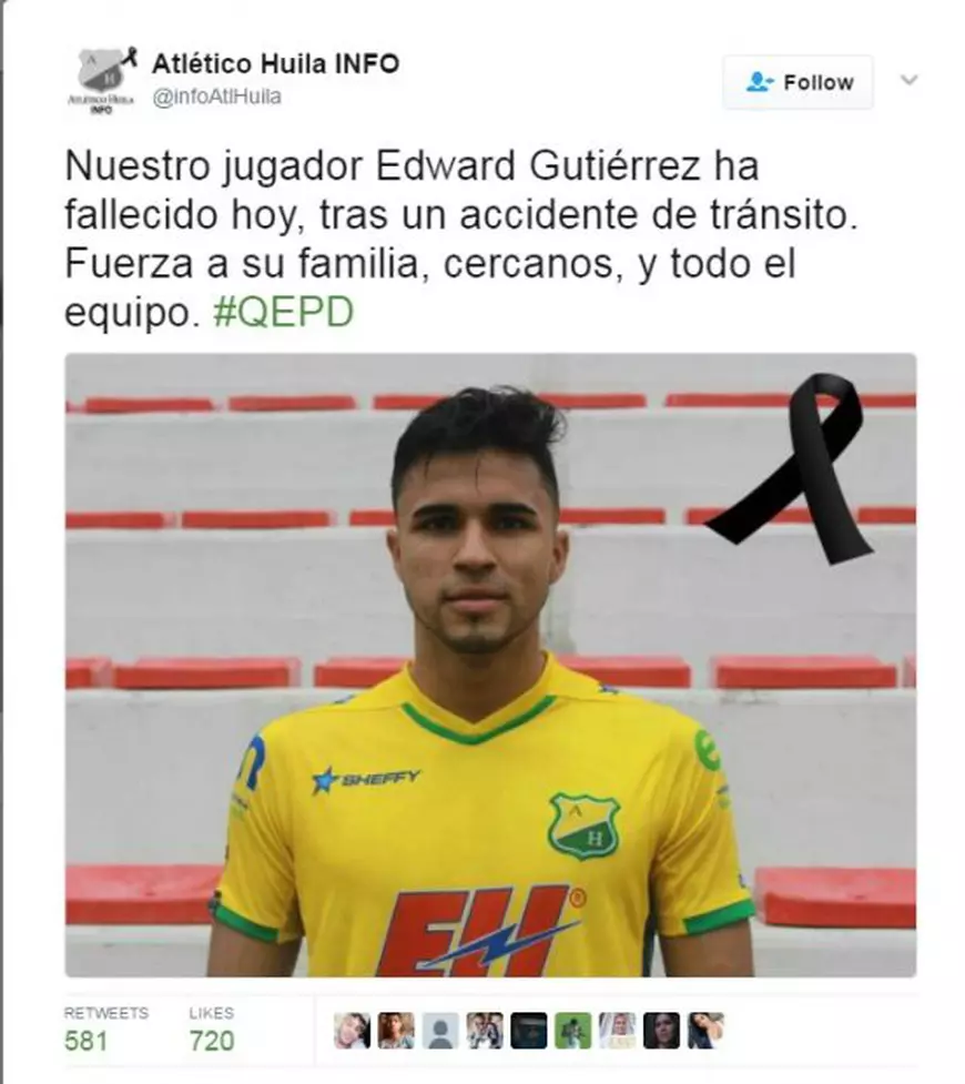 Mesajul clubului Atletico Huila