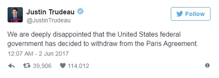Val de critici după ce Donald Trump a anunțat că SUA se retrag din acordul de la Paris. Cum au reacționat liderii mondiali