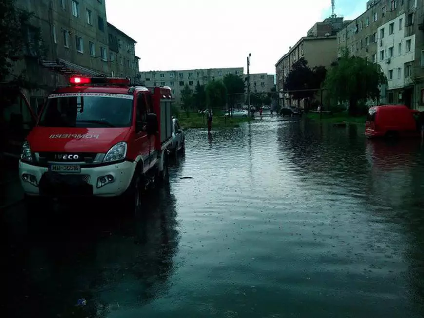 Inundații în Bistrița