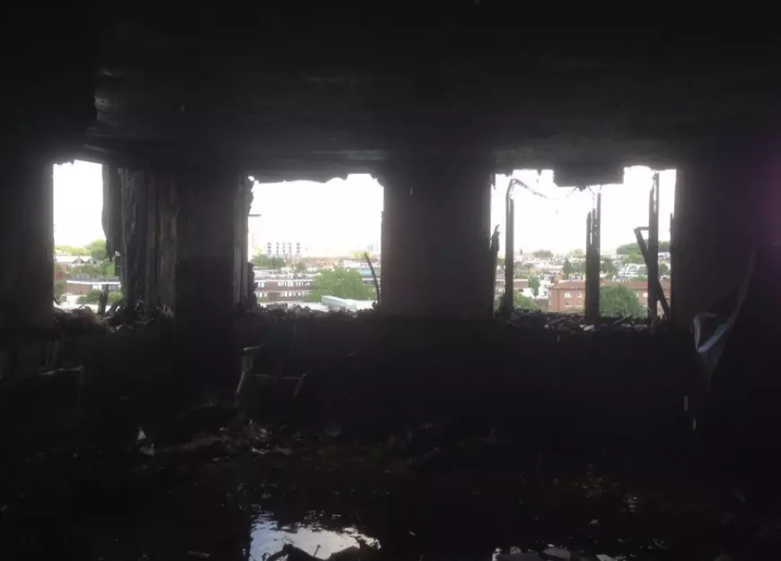 Incendiu devastator în Londra | Primele fotografii din interiorul Grenfell Tower