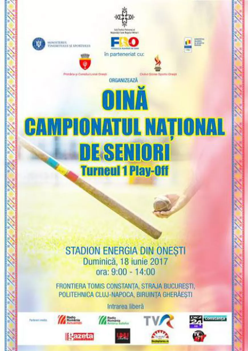 Campionatul Național de oină 2017, turneu play-off la Onești, sâmbătă și duminică