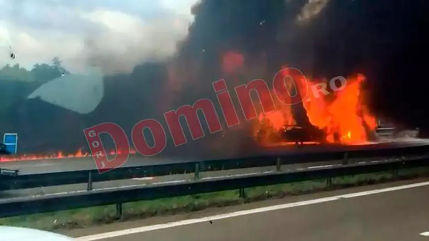 Un șofer român a ars de viu în urma unui accident în Germania! O rugase pe soție, care trebuia să vină cu el, să rămâna acasă