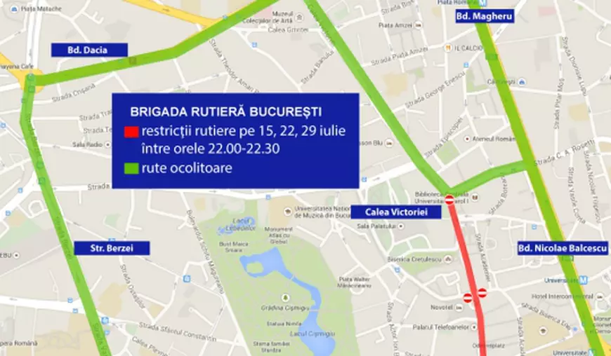 Trafic restricţionat în București, pentru B-Fit in The Street 2017