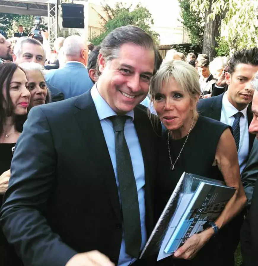 Soțul Andreei Esca și  Brigitte Macron, într-o imagine de colecție. Ce a spus știrista despre prima doamnă a Franței