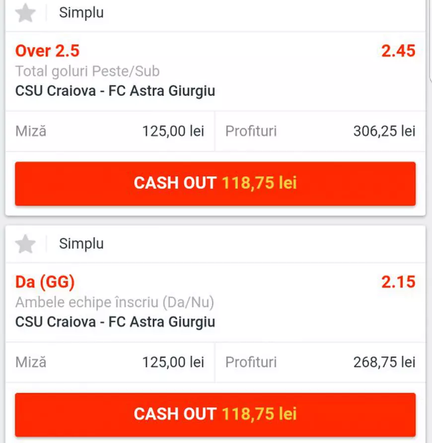 Cota zilei și avancronică pentru meciul CS U Craiova vs Astra Giurgiu