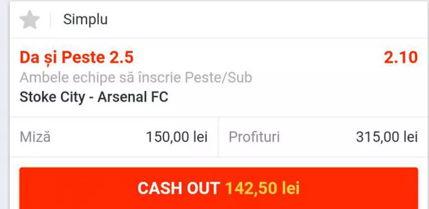 Cota zilei și avancronică pentru meciul Stoke City vs Arsenal