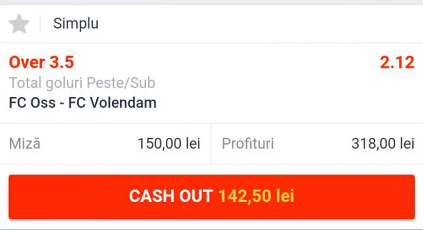 Cota zilei la fotbal și avancronică pentru meciul FC Oss vs Volendam