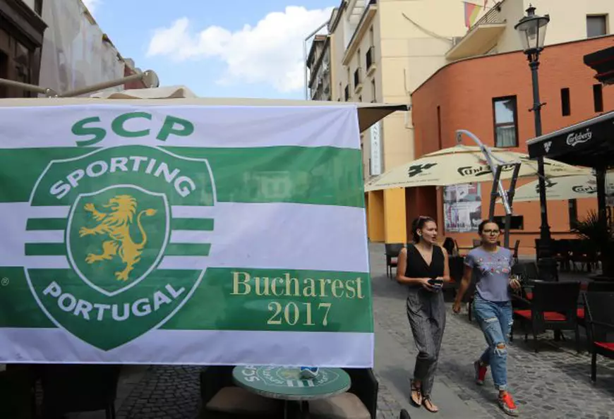 Portughezi în Centrul Vechi, înainte de FCSB - Sporting. ”Vă batem cu 2-0!” / FOTO