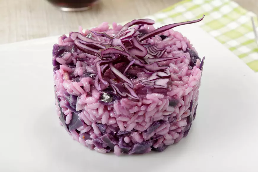 risotto cu varză roșie