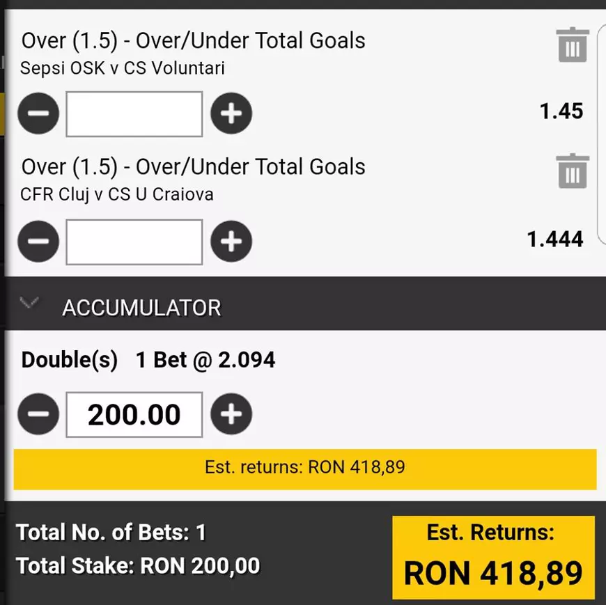 Biletul zilei pariuri fotbal 10 septembrie