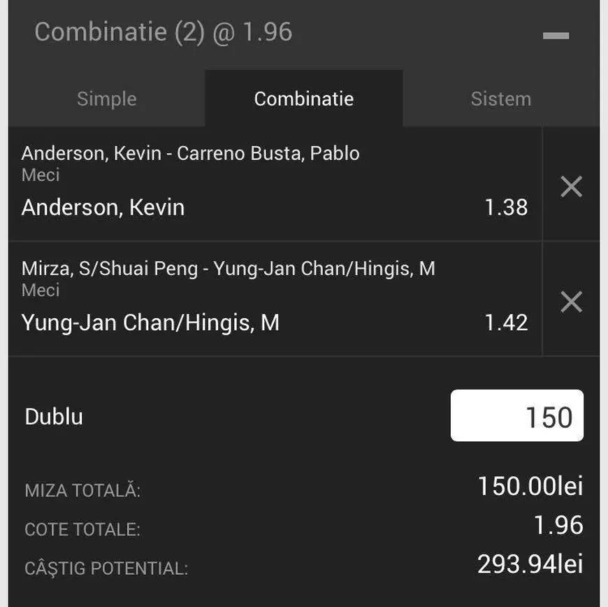 Biletul zilei din tenis 8 septembrie