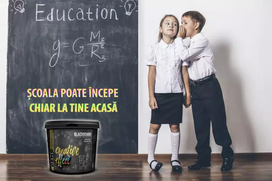 Vopseaua cu efect de tablă de scris, stimulent pentru creativitate