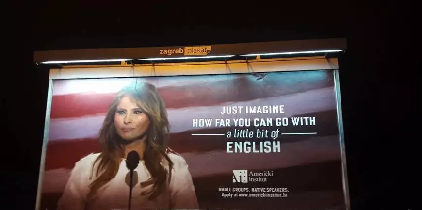 Melania Trump apare într-o reclamă la cursuri pentru limba engleză: "Doar imaginați-vă cât de departe puteți ajunge cu puțină engleză"