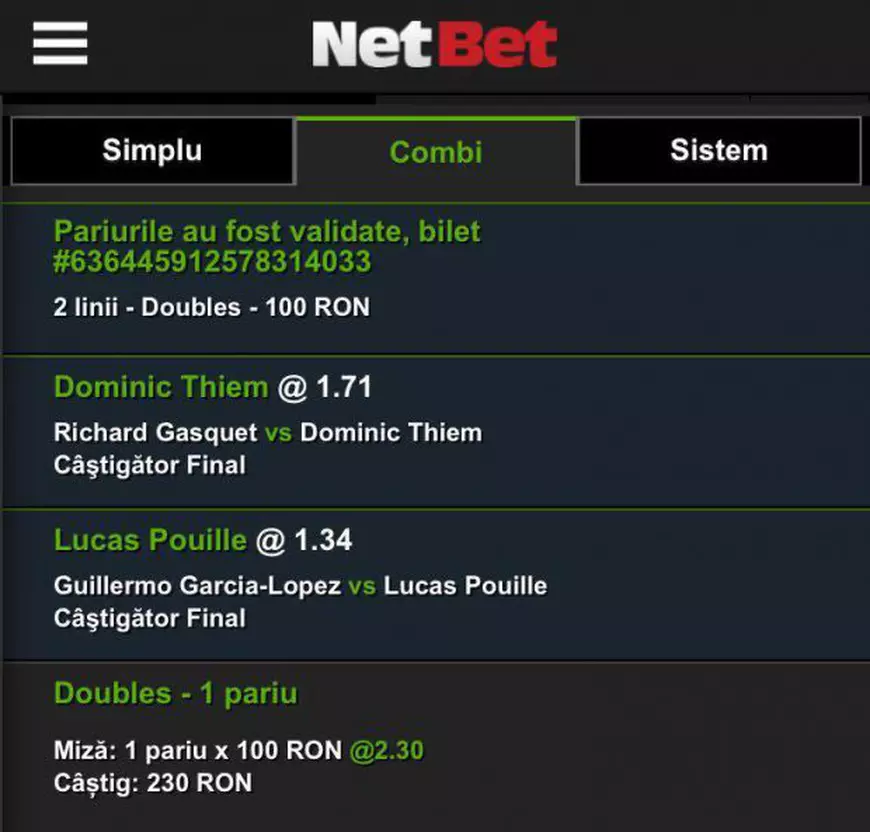 Biletul zilei din tenis, 26 octombrie. Jocuri din ”optimile” turneului ATP de la Viena