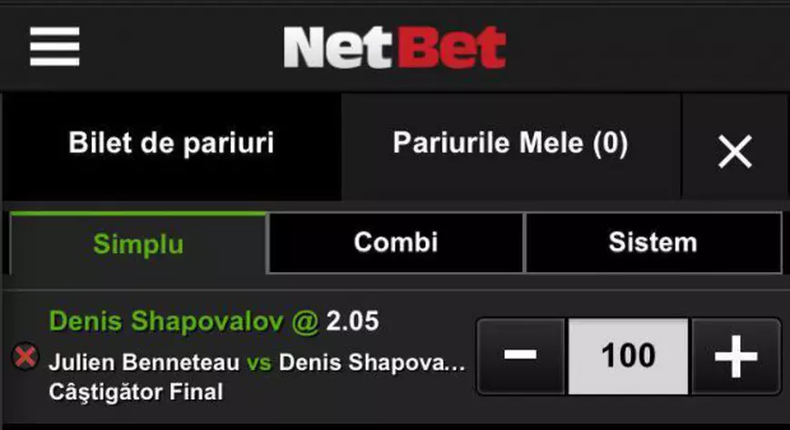 Cota zilei din tenis - Julien Benneteau vs Denis Shapovalov