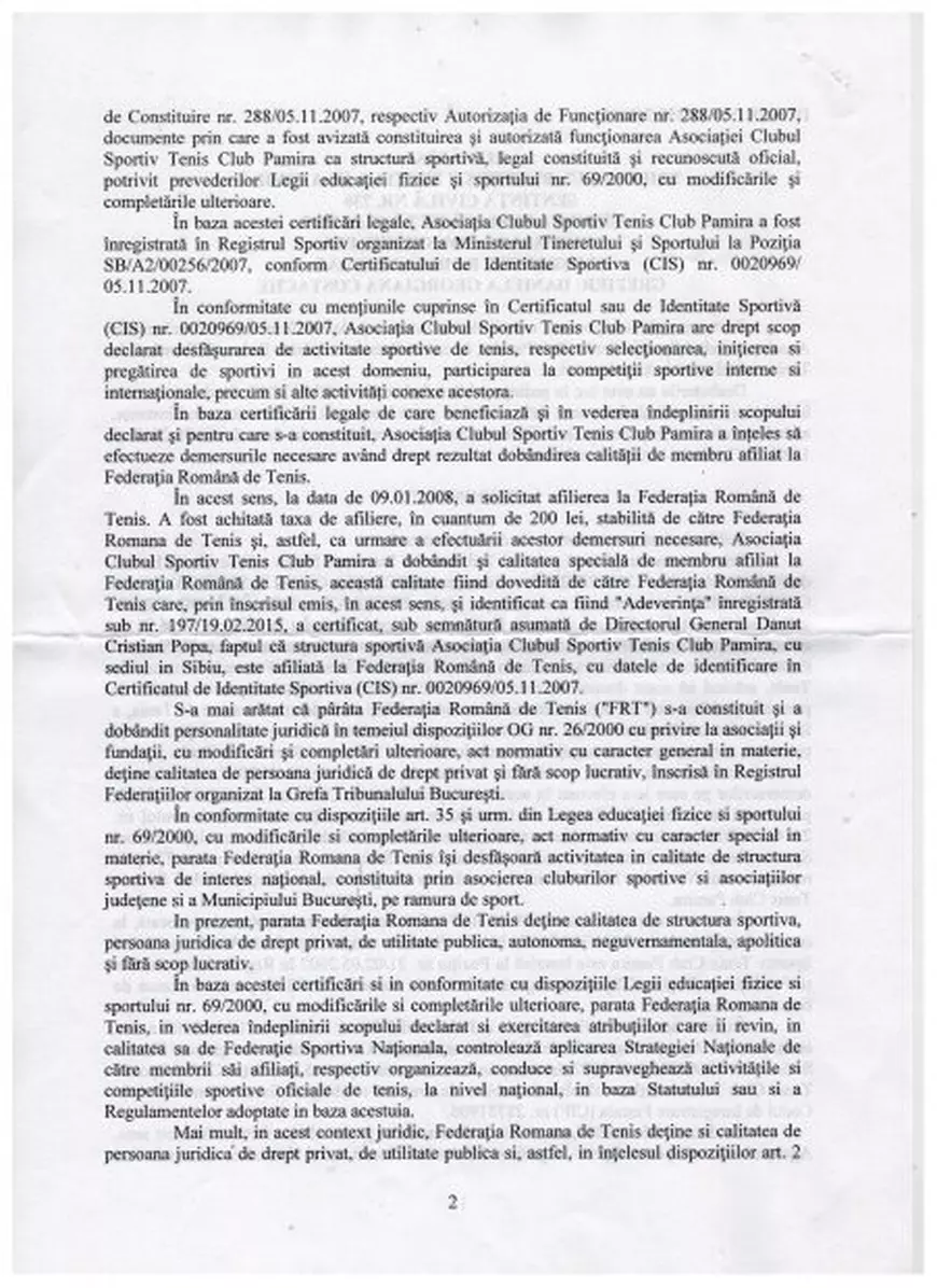 Alegerile de la Federația Română de Tenis. MTS, somat să nu accepte cluburile de apartament / ACTE