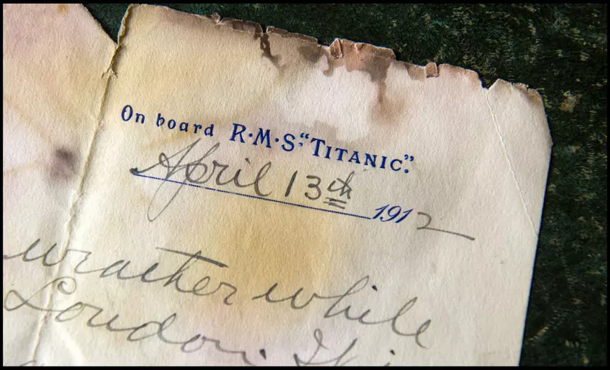 O scrisoare de pe Titanic s-a vândut cu 126.000 de lire