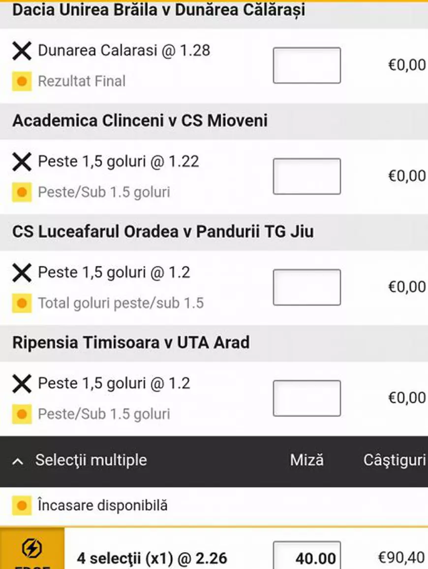 Biletul zilei din fotbal 08 noiembrie. Meciuri din Liga a 2-a