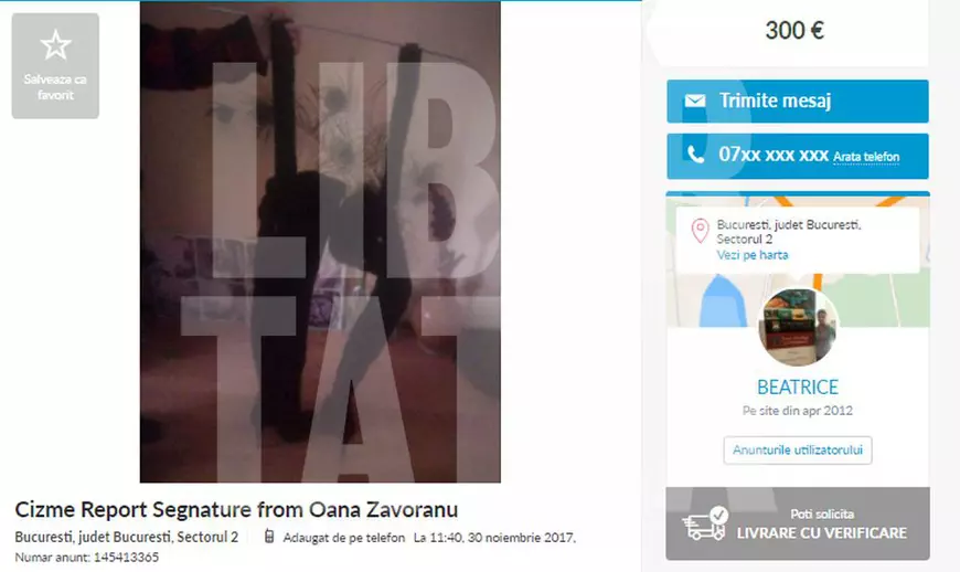 Haine, încălțăminte, bijuterii și...scobitori luate de pomană de la Oana Zăvoranu, de vânzare pe OLX