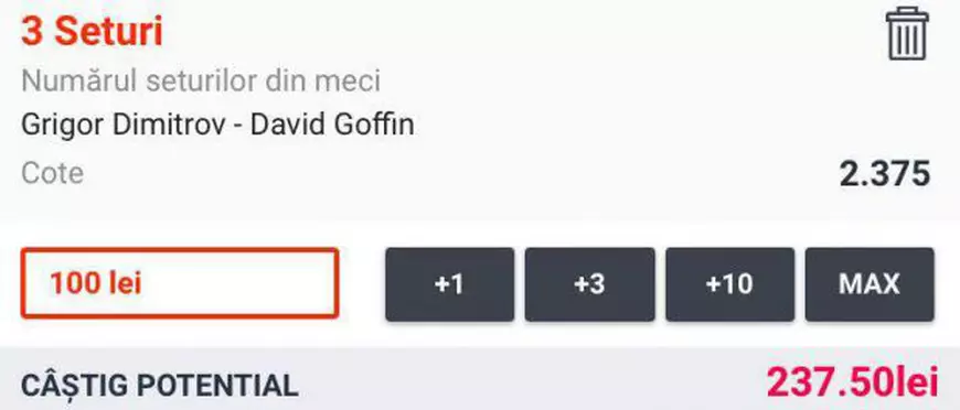 Cota zilei din tenis - Grigor Dimitrov vs David Goffin
