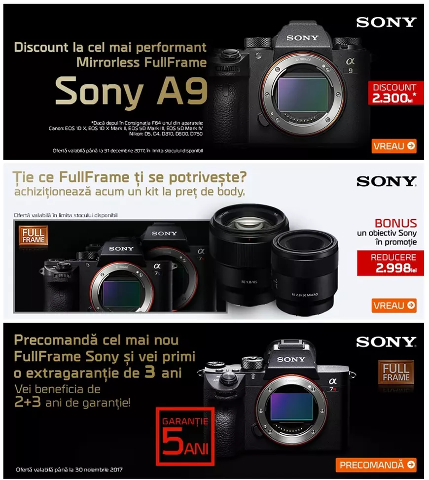 Aparate foto la reducere de Black Friday 2017