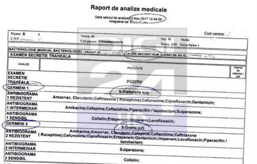 Minerul Alin Băran ar fi murit din cauza bacteriilor din spital. Spitalul de Arși din Capitală, verificat de Ministerul Sănătății
