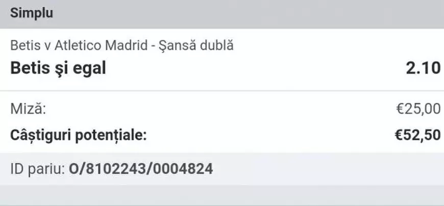 Cota zilei și avancronică pentru meciul Betis Sevilla vs Atletico Madrid