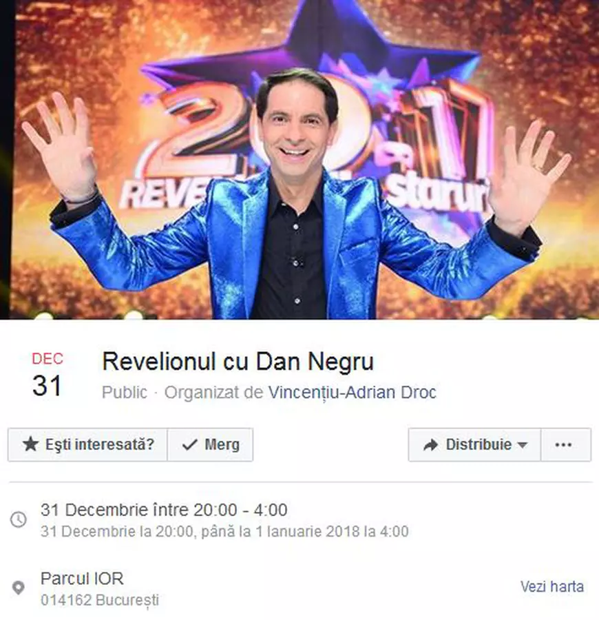 Dan Negru a făcut un anunț care îi privește pe toți cei care petrec Revelionul în București. "Habar n-am despre ce e vorba. E nu o să fiu acolo"