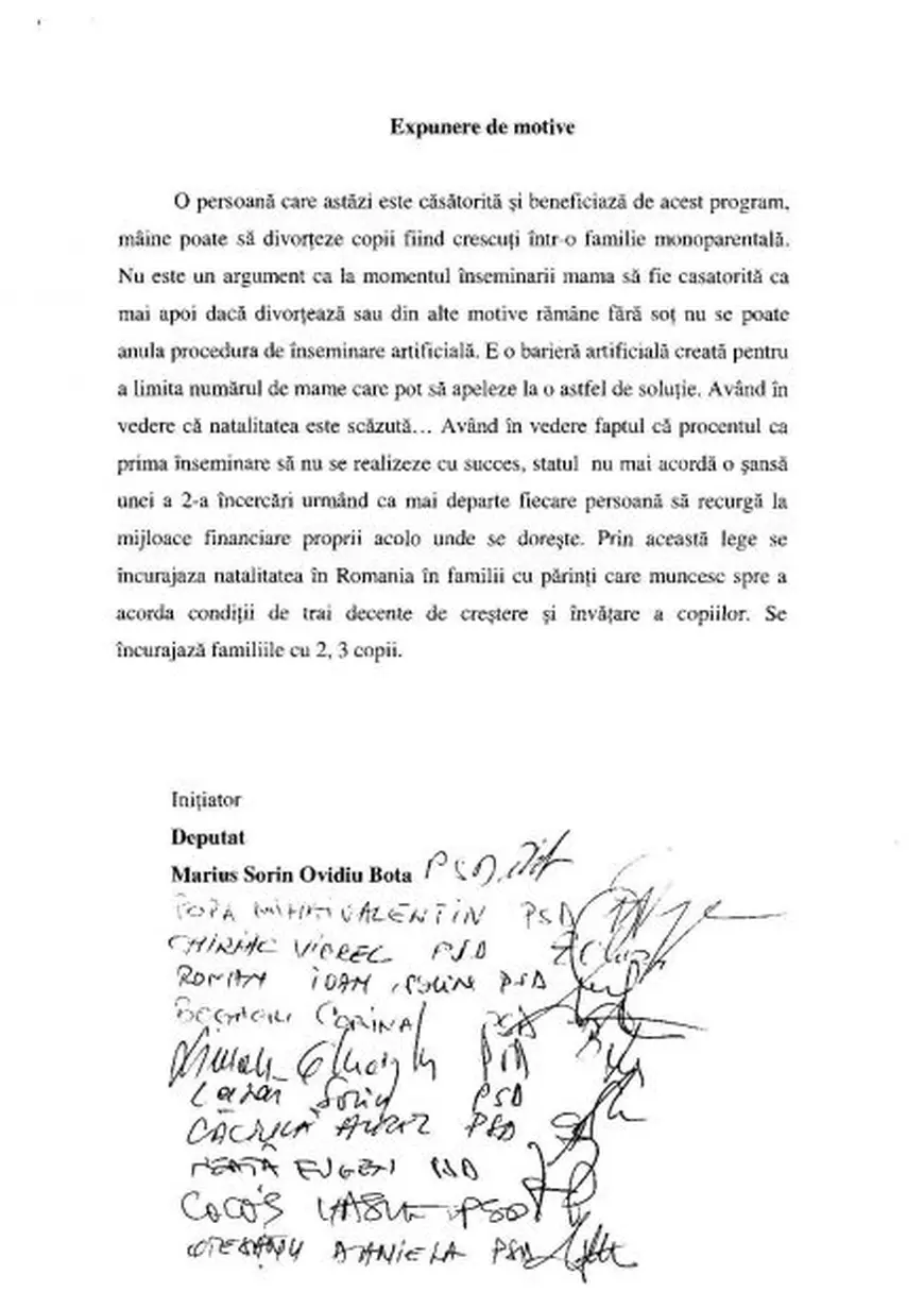 legea cresterii natalitatii