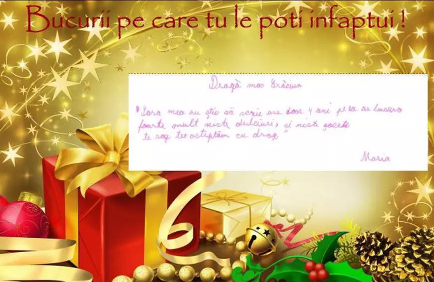 REPORTAJ/N-au vrut PS4 și smartphone de Crăciun, ci șosete, haine, jucării și dulciuri. Scrisorile copiilor sărmani către Moș Crăciun| FOTO/VIDEO