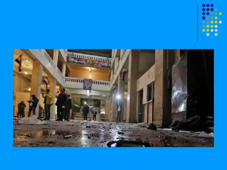 Palatul de Justiție, Damasc, Siria, 2017, după bombardamente 