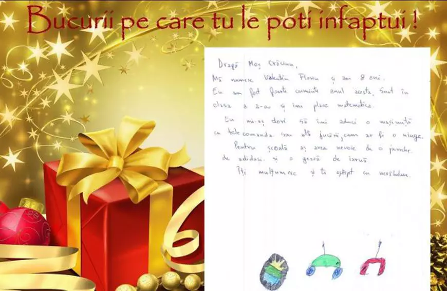 REPORTAJ/N-au vrut PS4 și smartphone de Crăciun, ci șosete, haine, jucării și dulciuri. Scrisorile copiilor sărmani către Moș Crăciun| FOTO/VIDEO