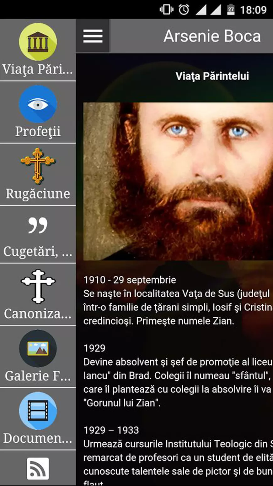 Aplicații de mobil Arsenie Boca. Învațăm pe telefon cum să ne rugăm pentru un loc de muncă, bani sau dragoste