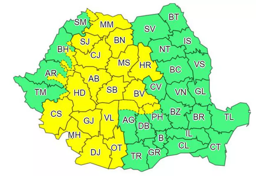 Avertizare meteo de ninsori, lapoviță și vânt puternic. În ce zone vine viscolul