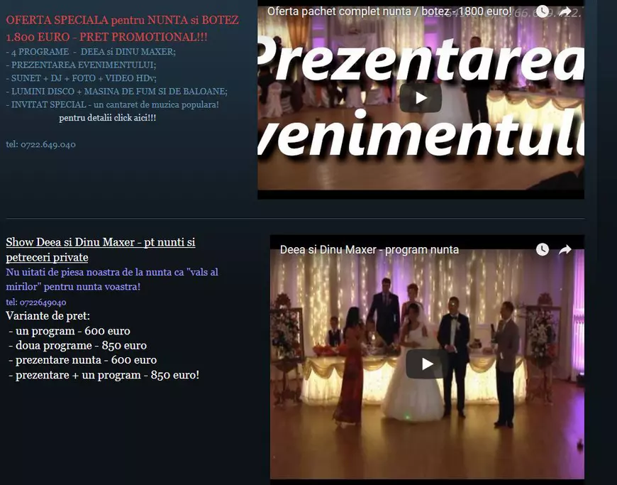 Cât costă să-i ai la nuntă de Deea și Dinu Maxer. Tariful celor doi nu-i de ici, de colo | VIDEO