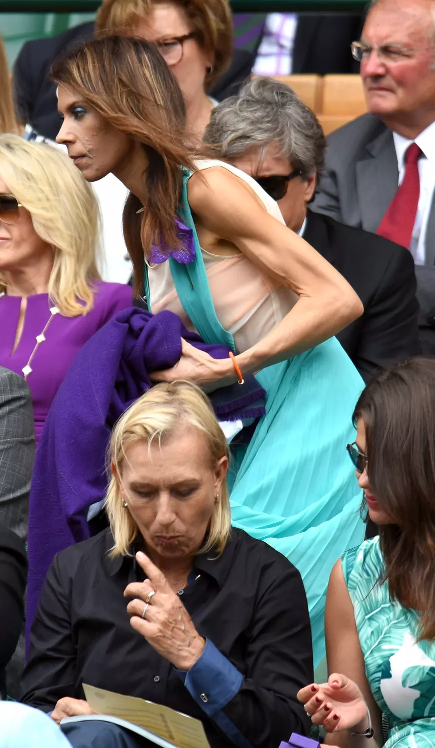 Marion Bartoli, foarte slabă, în tribună la Wimbledon 2016. (FOTO ©Alpha Press) 
