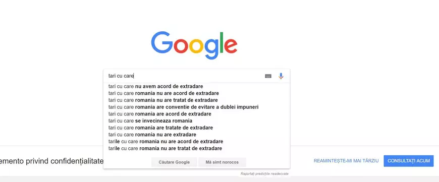 tari cu care nu avem tratat de extradare