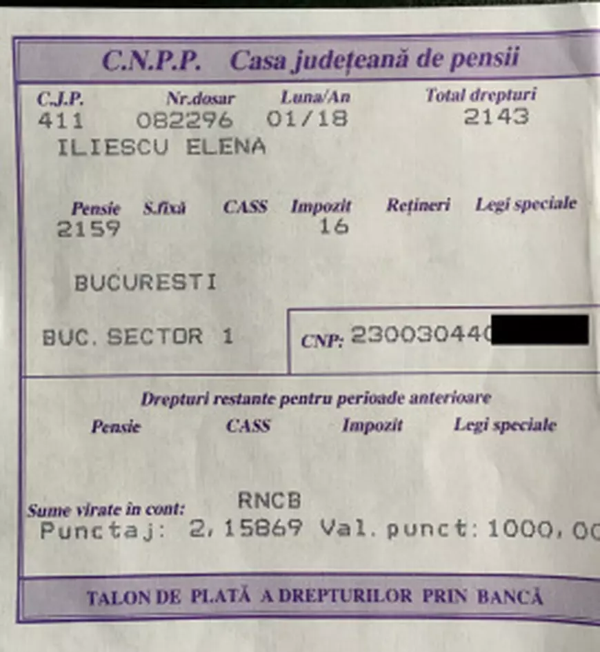 Nina Iliescu și-a făcut public talonul de pensie. Câți bani ia, de fapt, pe lună