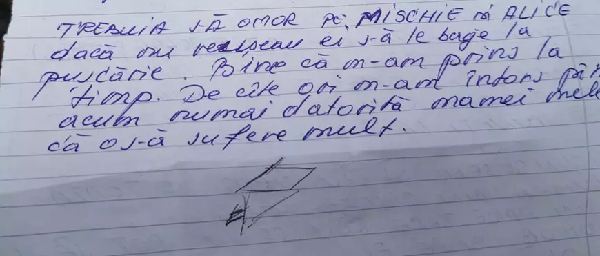 Ucigașul asistentei din Slatina și-a explicat gestul într-un bilet de adio. “Din mormânt, din Iad, de unde dracu oi fi, nu am să-i dau pace”