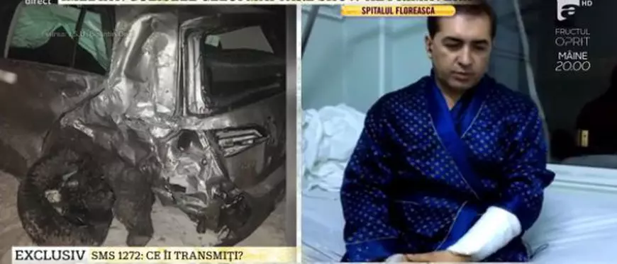 Primele imagini cu avocatul Daniel Ioneșcu după accidentul rutier în care a fost implicat. "A intrat în mine un camion de 3 tone și jumătate"