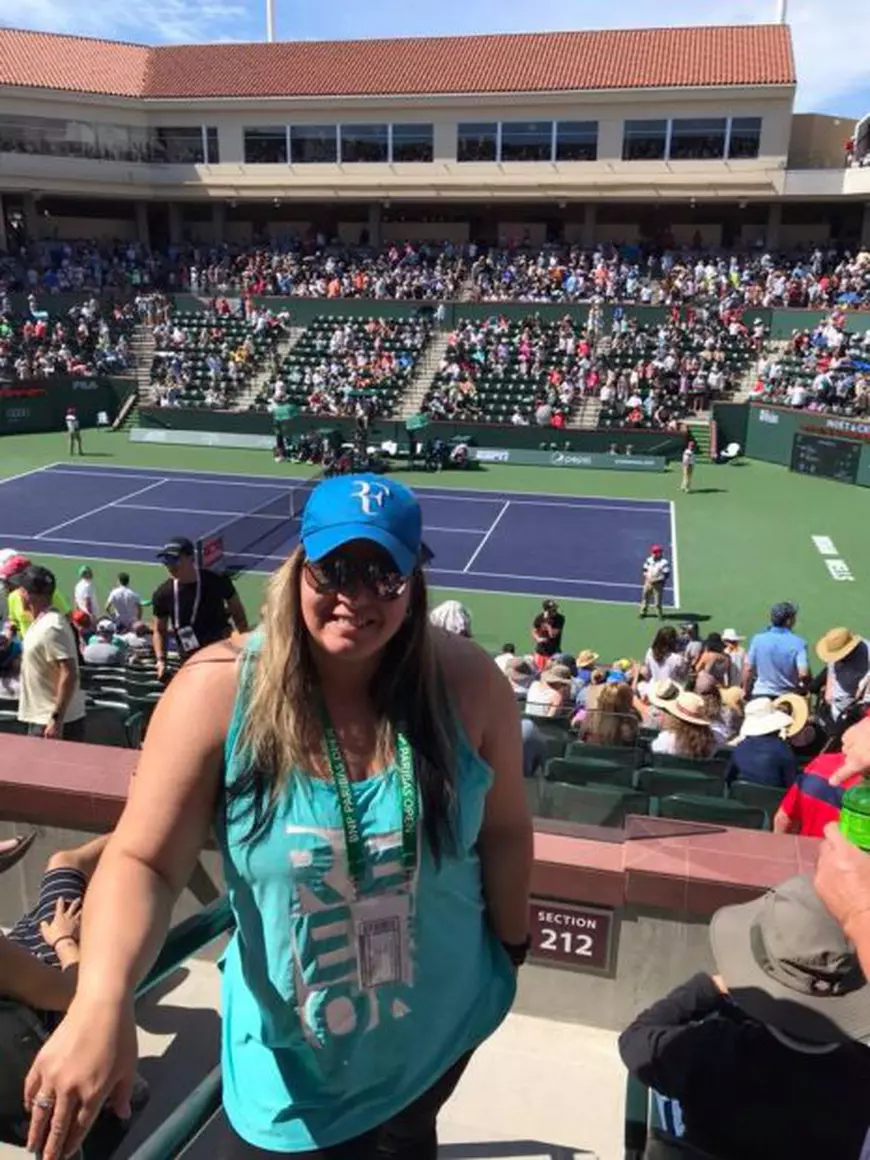 Brigitte Ildiko Duckadam, fiica lui Helmuth Duckadam, vânează vedete la Indian Wells