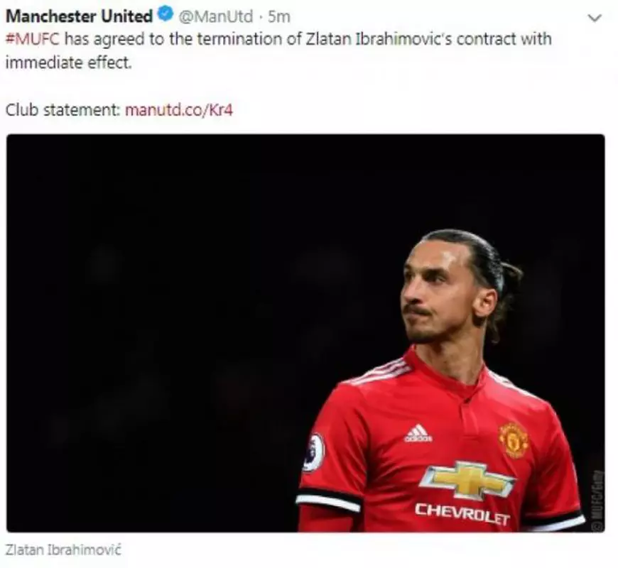 Zlatan Ibrahimovici a rupt contractul cu Manchester United. Starul suedez și-a găsit deja altă echipă