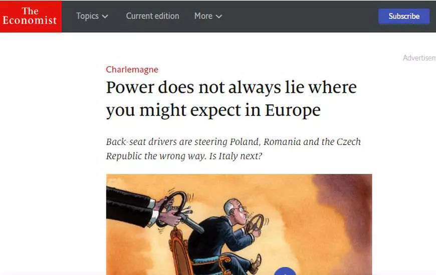 ”The Economist”: ”Puterea nu este mereu la cine te aștepți în Europa”