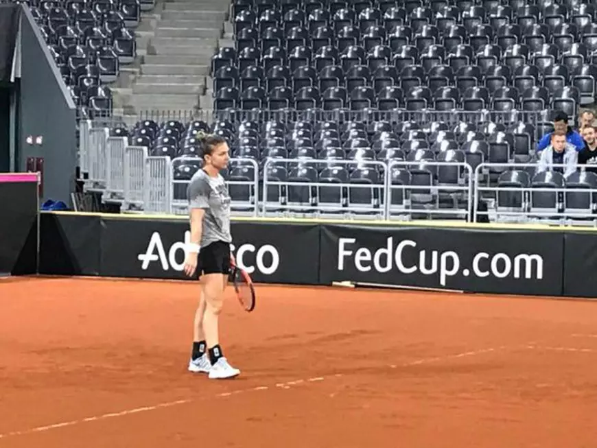 Imagini de la primul antrenament al Simonei Halep la Cluj. Foto în articol
