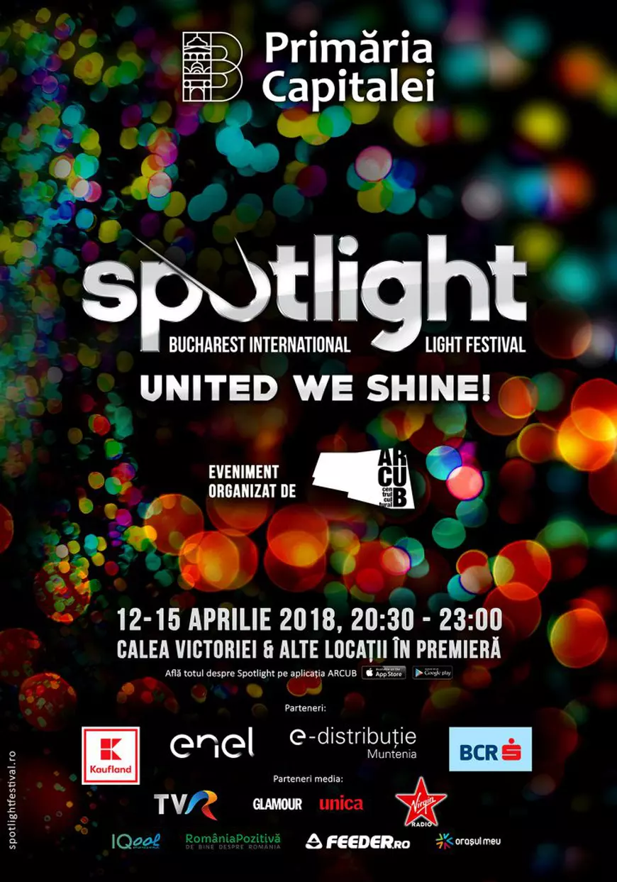 Spotlight 2018 - Bucharest International Light Festival. Afișul Spotlight-Bucharest International Light Festival 2018